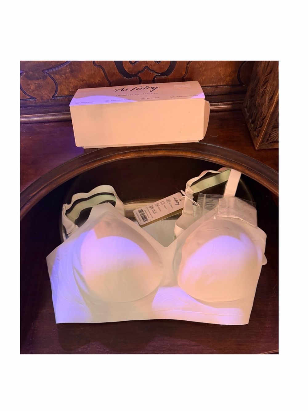 As Fairy Womens Bra Wireless Seamless Padded Full Coverage Soft Comfort 36 A